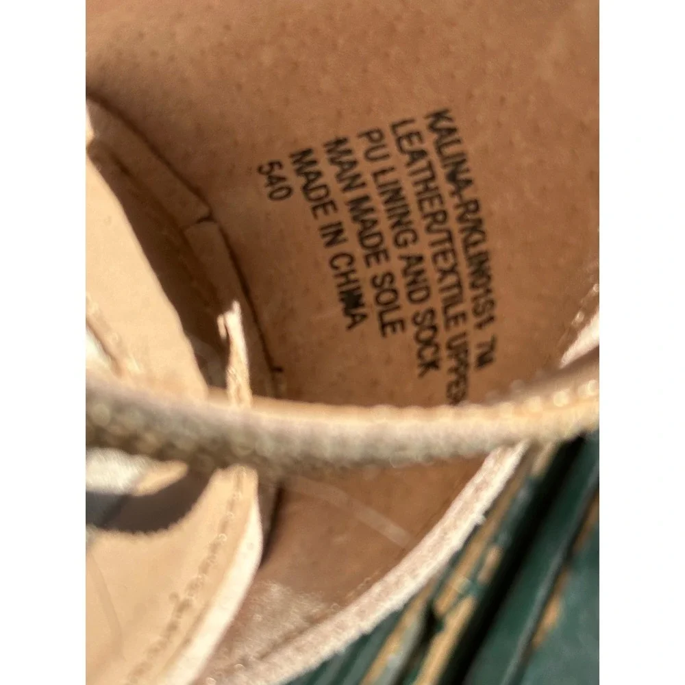 Steve Madden Kalina-R Tan Suede Rhinestone Block Heel Sandals Womens 7M KLIN01S1